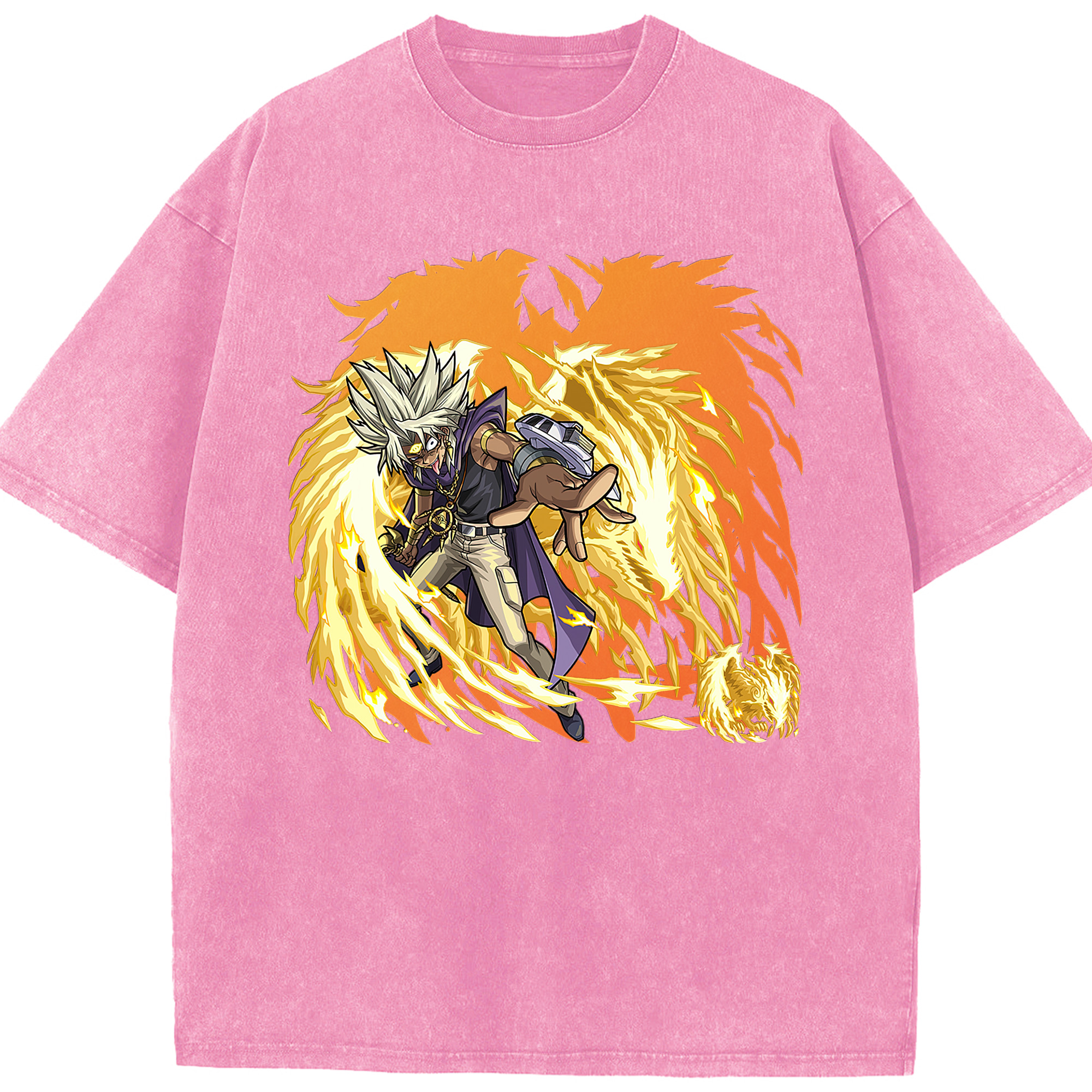 （画像用） 遊☆戯☆王 Yu-Gi-Oh! 綿100% ヴィンテージ風 半袖Tシャツ（フロントプリント）